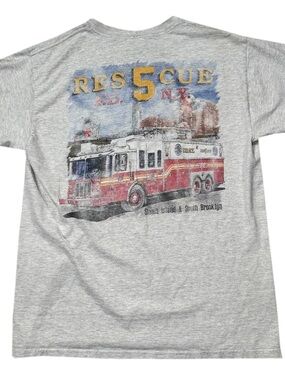 Vintage FDNY Staten Island South Brooklyn T Shirt (Size L)